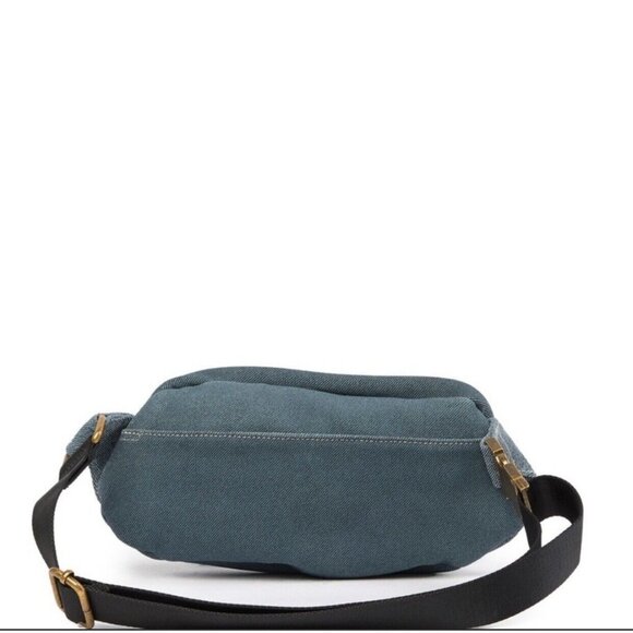 Aimee Kestenberg Leather Milan Bum Bag Fanny Pack Belt Bag Dark Denim - Picture 7 of 12